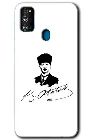 Galaxy M30s Kılıf HD Desen Baskılı Arka Kapak - Kemal Atatürk İmza 