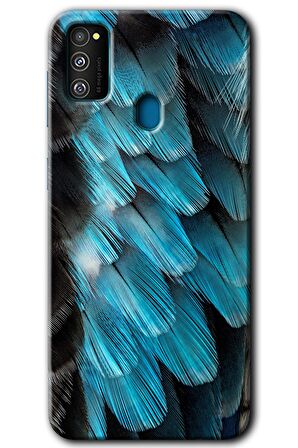 Galaxy M30s Kılıf HD Desen Baskılı Arka Kapak - 9D Tüyler 