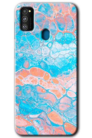 Galaxy M30s Kılıf HD Desen Baskılı Arka Kapak - Bubbles 1 