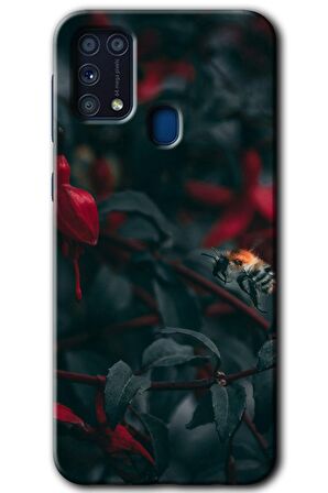 Galaxy M31 Kılıf HD Desen Baskılı Arka Kapak - Avcı Arı 