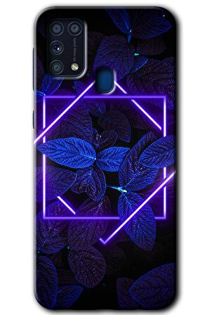 Galaxy M31 Kılıf HD Desen Baskılı Arka Kapak - Mekanik Yaprak 5 