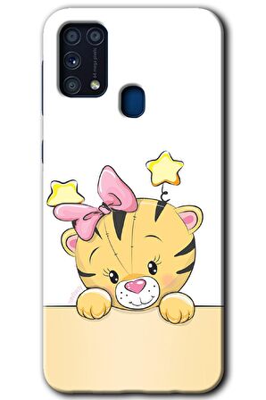 Galaxy M31 Kılıf HD Desen Baskılı Arka Kapak - Sevimli Kedi 