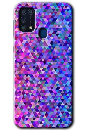 Galaxy M31 Kılıf HD Desen Baskılı Arka Kapak - Pixel Mozaik 