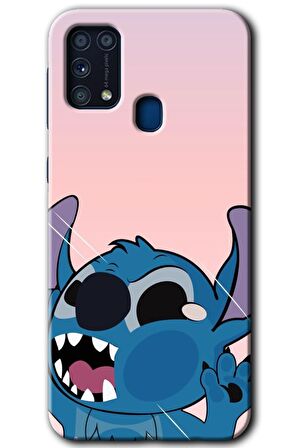 Galaxy M31 Kılıf HD Desen Baskılı Arka Kapak - Stitch 