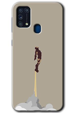 Galaxy M31 Kılıf HD Desen Baskılı Arka Kapak - İronman-Airport 
