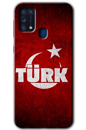 Galaxy M31 Kılıf HD Desen Baskılı Arka Kapak - Ayyıldız Türk 