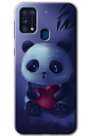 Galaxy M31 Kılıf HD Desen Baskılı Arka Kapak - Bebek Panda 