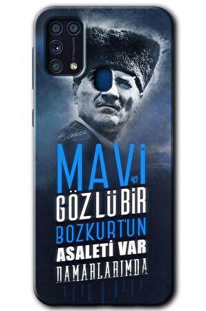 Galaxy M31 Kılıf HD Desen Baskılı Arka Kapak - Bozkurt Atatürk 