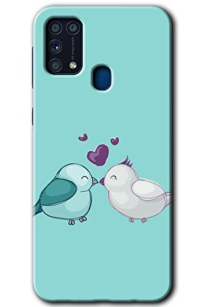 Galaxy M31 Kılıf HD Desen Baskılı Arka Kapak - Mutlu Kuşlar 