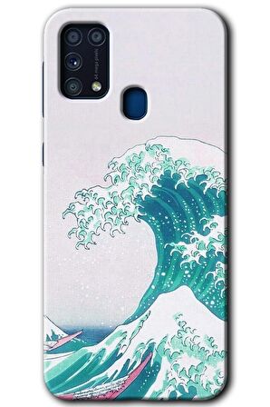 Galaxy M31 Kılıf HD Desen Baskılı Arka Kapak - Dalga 