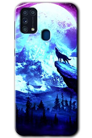 Galaxy M31 Kılıf HD Desen Baskılı Arka Kapak - Mega Kurt 