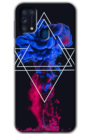 Galaxy M31 Kılıf HD Desen Baskılı Arka Kapak - Mekanik Duman 1 