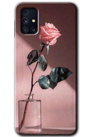 Galaxy M31s Kılıf HD Desen Baskılı Arka Kapak - Retro Gül 