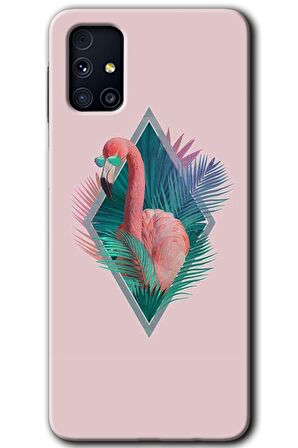 Galaxy M31s Kılıf HD Desen Baskılı Arka Kapak - Flamingo 