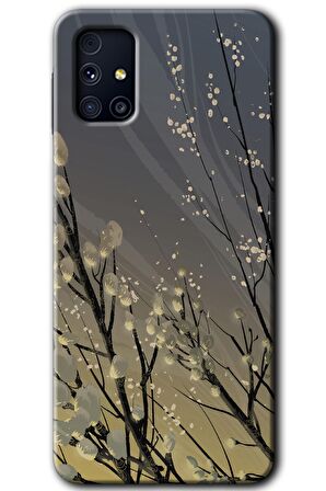 Galaxy M31s Kılıf HD Desen Baskılı Arka Kapak - Branches Flowers 
