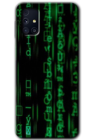 Galaxy M31s Kılıf HD Desen Baskılı Arka Kapak - Matrix 