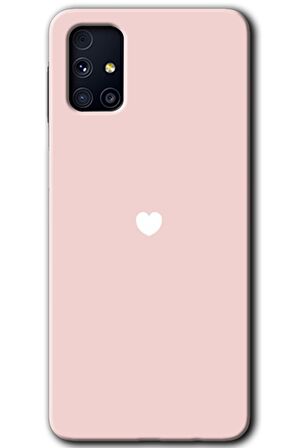 Galaxy M31s Kılıf HD Desen Baskılı Arka Kapak - Sade Kalp 