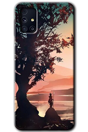 Galaxy M31s Kılıf HD Desen Baskılı Arka Kapak - Yalnız Savaşcı 