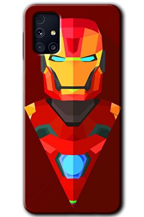 Galaxy M31s Kılıf HD Desen Baskılı Arka Kapak - İron Man Çizim 