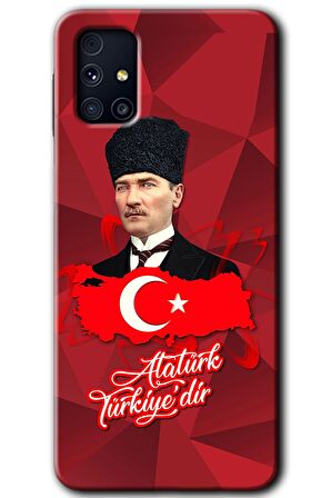 Galaxy M31s Kılıf HD Desen Baskılı Arka Kapak - Atatürkiye 