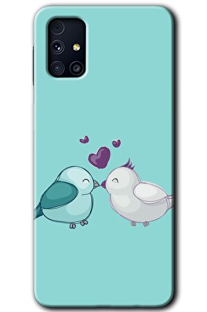 Galaxy M31s Kılıf HD Desen Baskılı Arka Kapak - Mutlu Kuşlar 