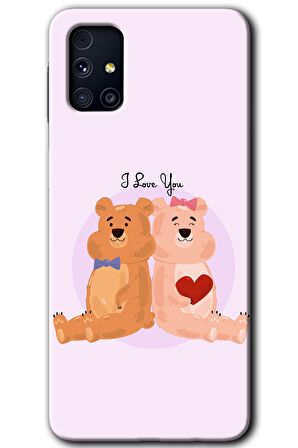 Galaxy M31s Kılıf HD Desen Baskılı Arka Kapak - Sevgili Ayıcık 