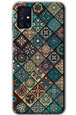 Galaxy M31s Kılıf HD Desen Baskılı Arka Kapak - Mandala Desen 