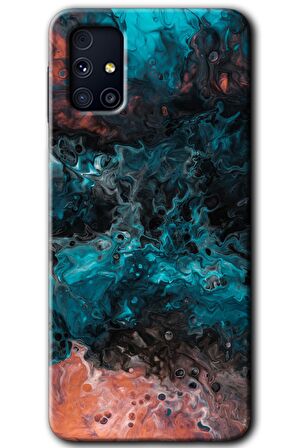 Galaxy M31s Kılıf HD Desen Baskılı Arka Kapak - Liquid Colorfull 