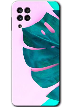 Galaxy M32 Kılıf HD Desen Baskılı Arka Kapak - 3D Yaprak 