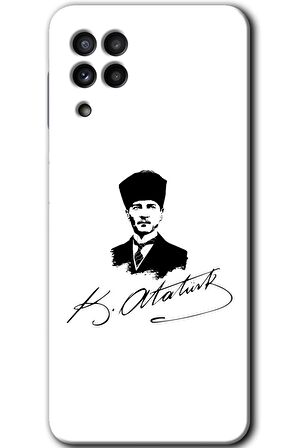 Galaxy M32 Kılıf HD Desen Baskılı Arka Kapak - Kemal Atatürk İmza 