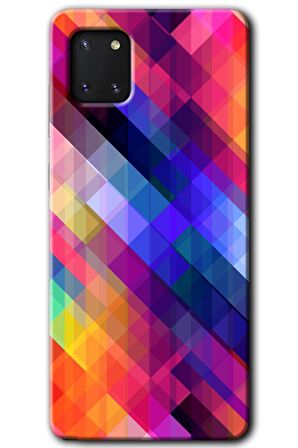Galaxy Note 10 Lite Kılıf HD Desen Baskılı Arka Kapak - Multi Oblique 
