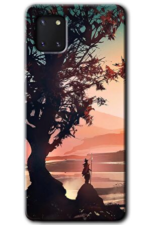 Galaxy Note 10 Lite Kılıf HD Desen Baskılı Arka Kapak - Yalnız Savaşcı 