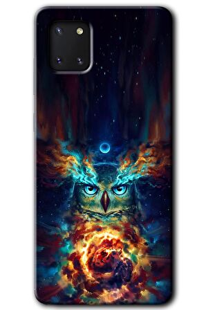 Galaxy Note 10 Lite Kılıf HD Desen Baskılı Arka Kapak - Ballı Baykuş 