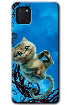 Galaxy Note 10 Lite Kılıf HD Desen Baskılı Arka Kapak - Çılgın Kedi 