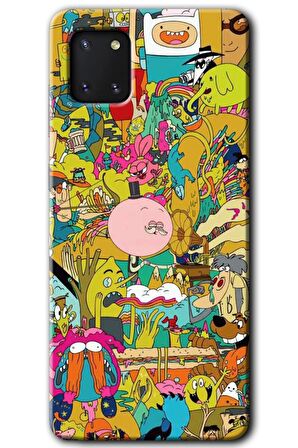 Galaxy Note 10 Lite Kılıf HD Desen Baskılı Arka Kapak - Süper Çizgi Kahramanlar 2 