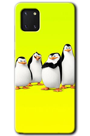Galaxy Note 10 Lite Kılıf HD Desen Baskılı Arka Kapak - Penguenler 
