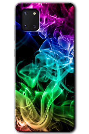 Galaxy Note 10 Lite Kılıf HD Desen Baskılı Arka Kapak - Smoke Colorful 