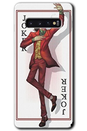 Galaxy S10 Kılıf HD Desen Baskılı Arka Kapak - Joker İskambil 