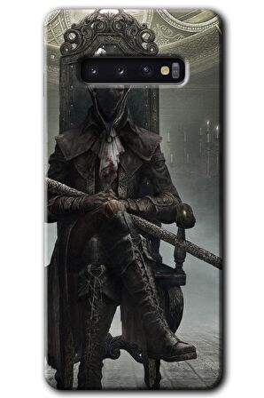 Galaxy S10 Kılıf HD Desen Baskılı Arka Kapak - Bloodborne Hunters 