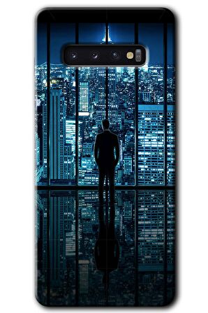Galaxy S10 Kılıf HD Desen Baskılı Arka Kapak - Şehir Manzarası 