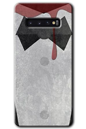 Galaxy S10 Kılıf HD Desen Baskılı Arka Kapak - Gentleman Blood 