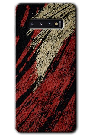 Galaxy S10 Kılıf HD Desen Baskılı Arka Kapak - Kumaş Deseni 6 