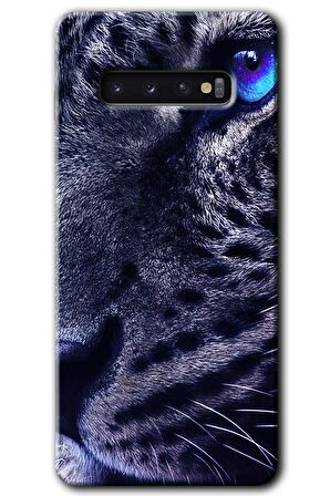 Galaxy S10 Kılıf HD Desen Baskılı Arka Kapak - Kaplan 