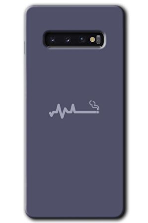 Galaxy S10 Kılıf HD Desen Baskılı Arka Kapak - Sigara Zararlıdır 