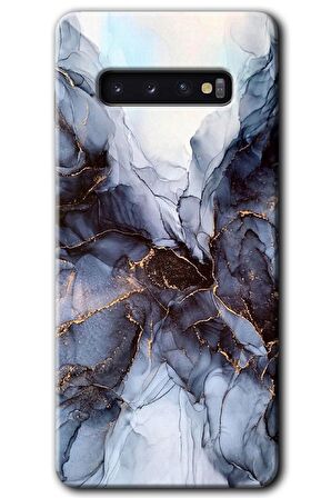 Galaxy S10 Kılıf HD Desen Baskılı Arka Kapak - Otantik Mermer 