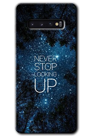 Galaxy S10 Kılıf HD Desen Baskılı Arka Kapak - Stars Wallpaper 
