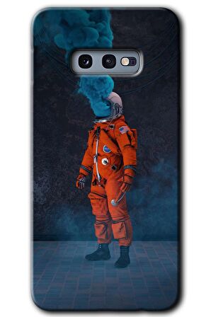 Galaxy S10e Kılıf HD Desen Baskılı Arka Kapak - Smoke Astronot 