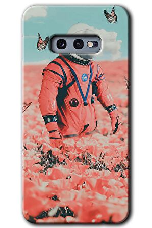 Galaxy S10e Kılıf HD Desen Baskılı Arka Kapak - Uzay Bahçesi 