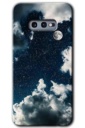 Galaxy S10e Kılıf HD Desen Baskılı Arka Kapak - Gece Gökyüzü 