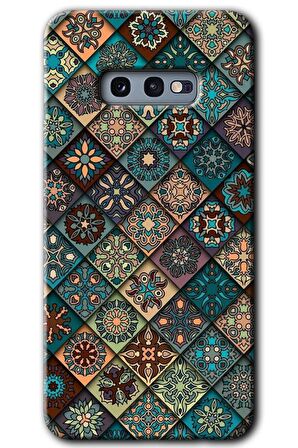 Galaxy S10e Kılıf HD Desen Baskılı Arka Kapak - Mandala Desen 
